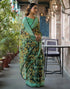 Vasthrlay Chiffon Blouse Maroon Saree