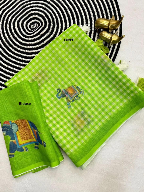Vasthrlay Checked Digital Design Lightweight