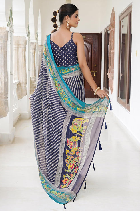 Vasthrlay Fashion Chiffon Printed Lightweight Ethnic Wear