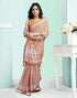 Vasthrlay Womens Printed Orange Saree With Unstitched Blouse Piece