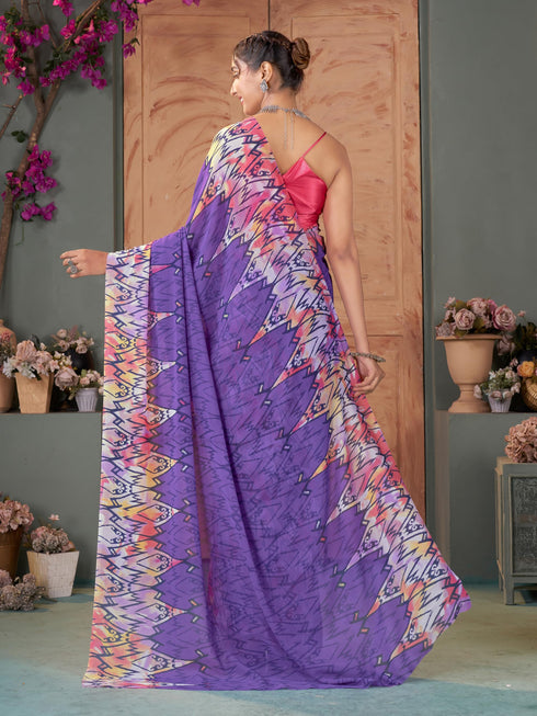 Vasthrlay Georgette Printed Saree