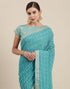 Vasthrlay Bandhani Georgette Unstitched Black Saree