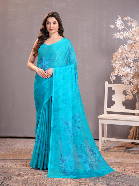 Vasthrlay Chiffon Floral Saree