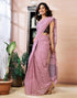 Vasthrlay Chanderi Printed Unstitched Orange Saree