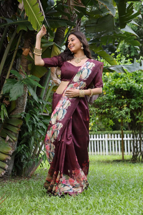 Vasthrlay Tussar Beautiful Royal Blue
