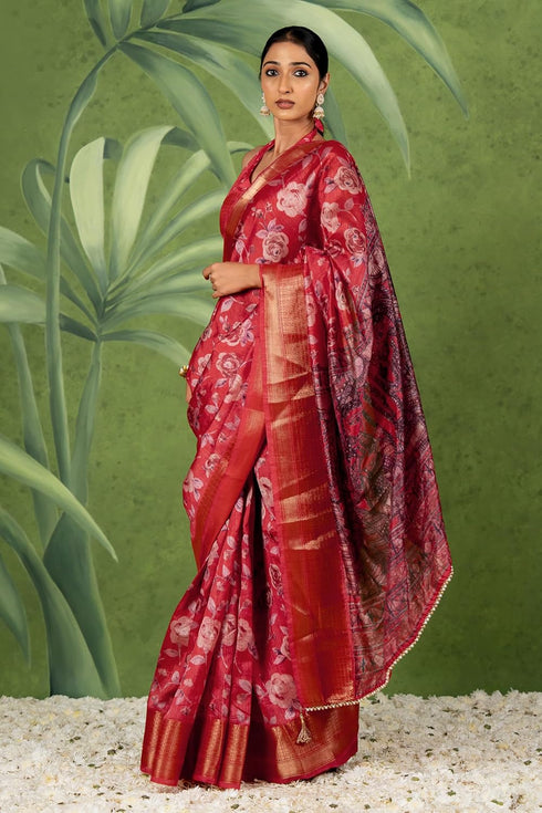 Vasthrlay Fashion Paisley Printed Grey Ethnic Wear