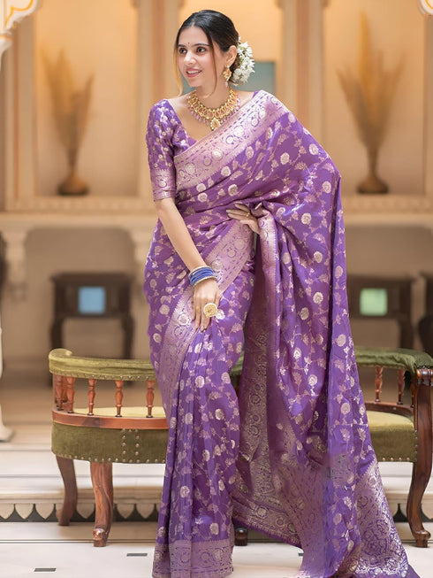 Vasthrlay Kanjivaram Banarasi Wedding Sari Az Ys Shayani Saree