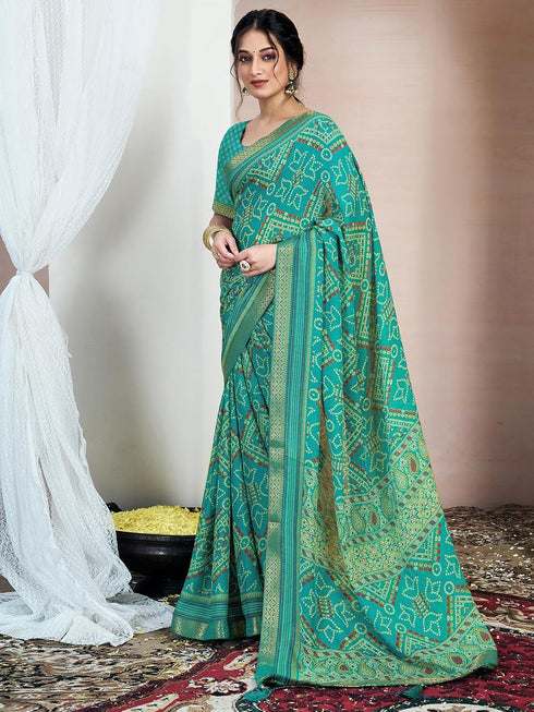 Vasthrlay Chiffon Bandhani Unstitched 4159s2944n Yellow
