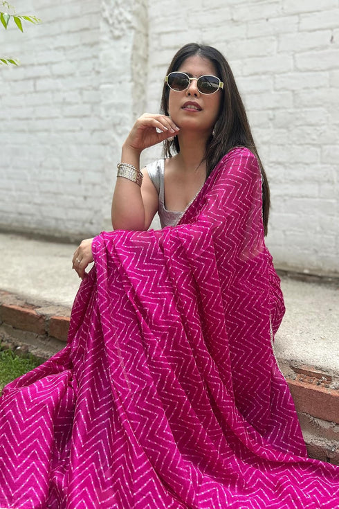 Vasthrlay Fashion Chiffon Printed Ethnic Wear