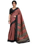 Vasthrlay Bandhani Printed Unstitched Black Saree