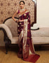 Vasthrlay Kanjivaram Banarasi Wedding Orange Saree