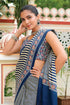 Vasthrlay Fashion Stripes Printed Ethnic Wear