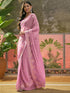 Vasthrlay Georgette Embroidery Peach Saree