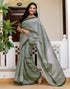 Vasthrlay Womens Printed Unstitched Maroon Saree
