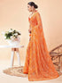 Vasthrlay Chiffon Bandhani Unstitched Peach Saree