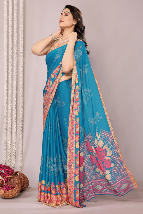 Vasthrlay Fashion Chiffon Georgette Dark Ethnic Wear