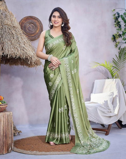 Vasthrlay Elegant Chiffon Material Ethnic Wear