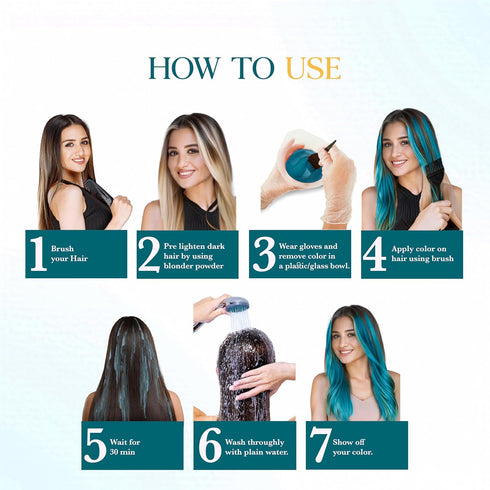 Cosglam Semi Permanent Hair Color Peacock Blue (#52)