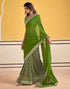 Vasthrlay Georgette Embroidery Unstitched Maroon Saree