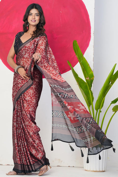 Vasthrlay Fashion Chiffon Printed Ethnic Wear