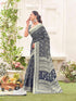 Vasthrlay Womens Printed Unstitched Dusty Pink Saree