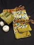 Vasthrlay Tussar Printed Contrast
