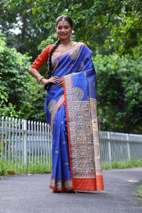 Vasthrlay Beautiful Kalamkari Contrast