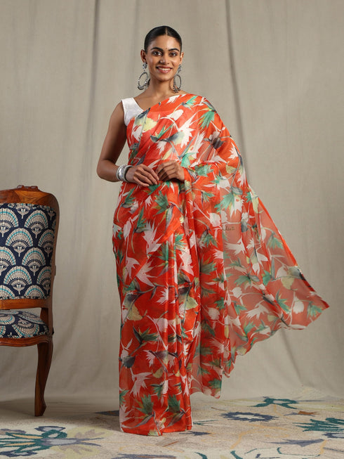 Vasthrlay Chiffon Floral Saree