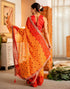 Vasthrlay Georgette Embroidery Unstitched Yellow Saree