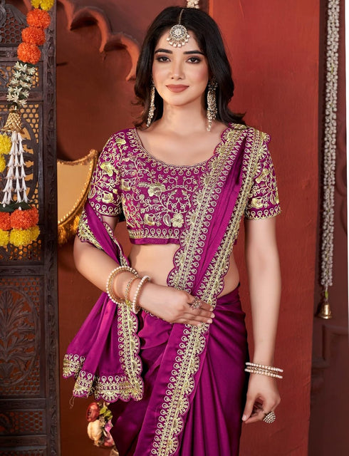Vasthrlay Embroidered Traditional Mustard