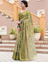 Vasthrlay Banarasi Kanjivaram Unstitched Black Saree