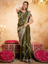 Vasthrlay Scalloped Embroidery Unstitched Light Green Saree