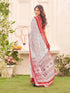 Vasthrlay Womens Printed Unstitched Light Green Saree