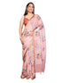 Vasthrlay Pink Womens Linen Ready To Wear Saree