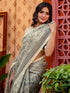 Vasthrlay Womens Printed Beige Saree With Unstitched Blouse Piece