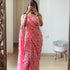 Vasthrlay Pink Georgette Unstitched Saree