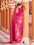 Vasthrlay Women's Kanjivaram Designer Unstitched Saree