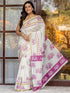 Vasthrlay Shimmer Printed Unstitched Light Green Saree