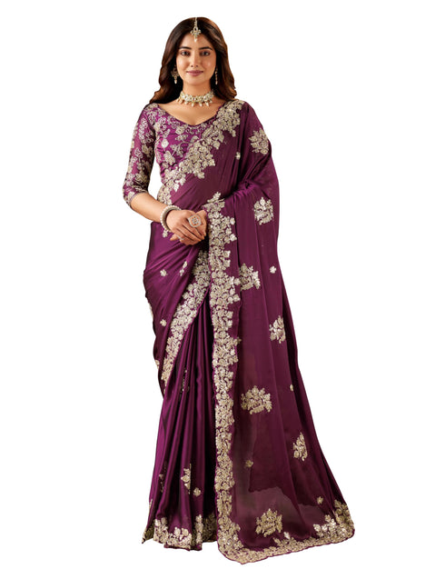 Vasthrlay Embroidery Unstitched Saree