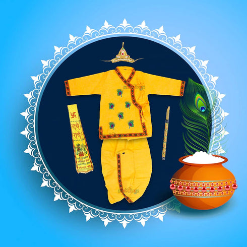 Zest 4 Toyz Kids Krishna Dress Costume with Kurta for Janmashtami, Kanha Fancy Dress