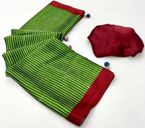 Vasthrlay Ajrakh Saree Crepe