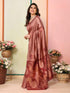 VasthrlayKanjivaram Banarasi Unstitched Mustard Free Ethnic Wear