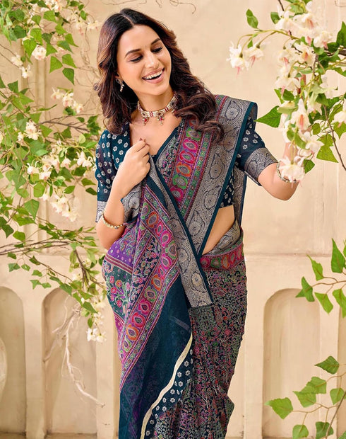 Vasthrlay Georgette Weaving Yellow Saree