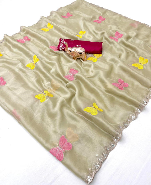 Vasthrlay Georgette Embroidery Unstitch