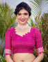 Vasthrlay Georgette Printed Jacquard Material Ethnic Wear