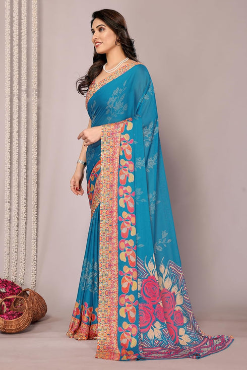 Vasthrlay Fashion Chiffon Georgette Dark Ethnic Wear