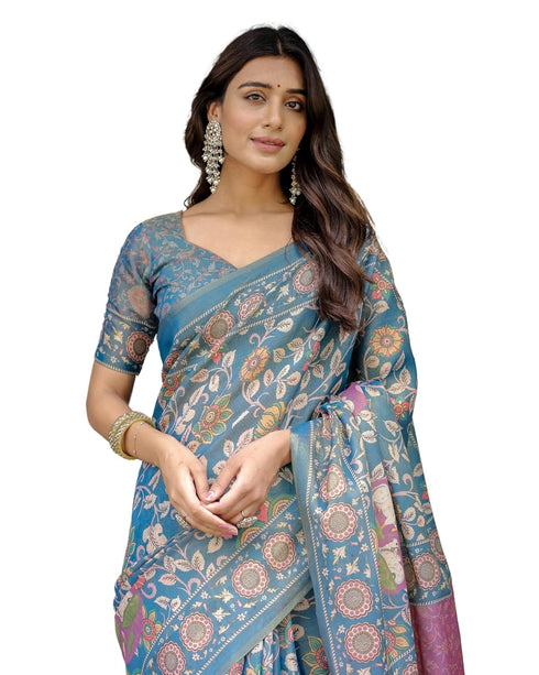 Vasthrlay Handloom Traditional Paisley Saree