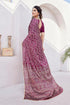 Vasthrlay Fashion Chiffon Chevron Printed Ethnic Wear
