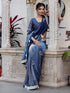 Vasthrlay Chiffon Printed Dark Saree