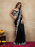 Vasthrlay Embroidery Siroski Unstitch Black Ethnic Wear